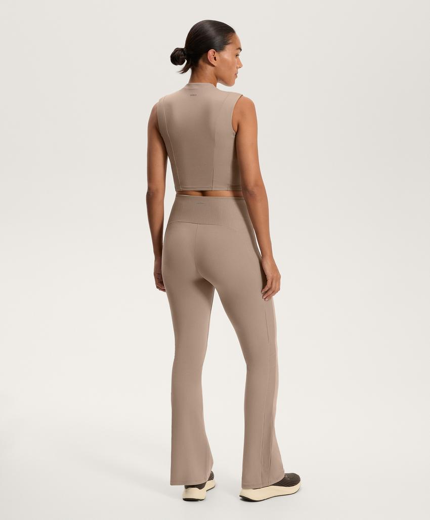 Брюки клеш в рубчик Comfortlux с завышенной талией