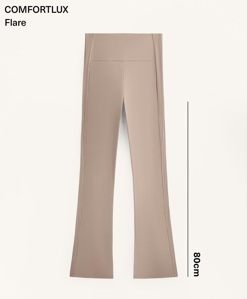 Брюки клеш в рубчик Comfortlux с завышенной талией