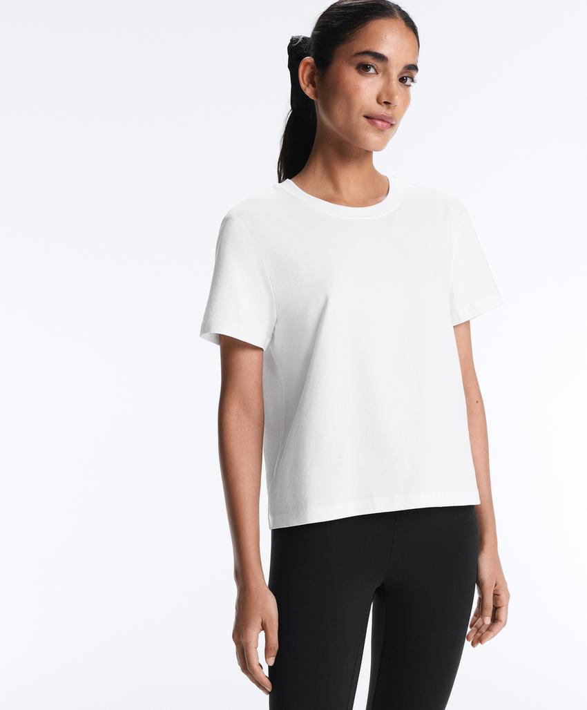 Футболка с коротким рукавом из хлопково-вискозной смеси с посадкой regular