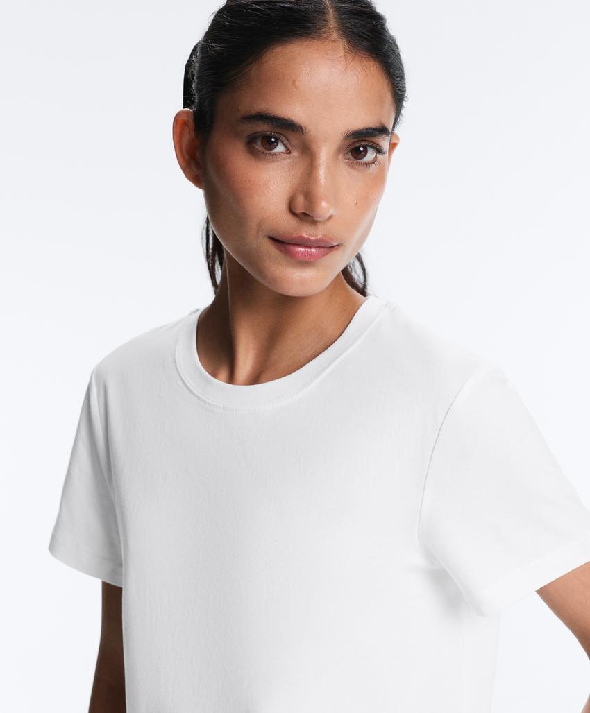 Футболка с коротким рукавом из хлопково-вискозной смеси с посадкой regular