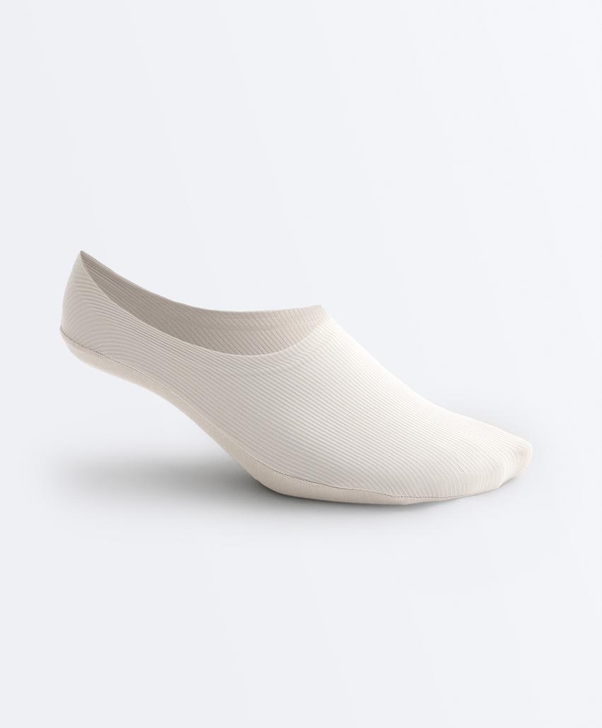 Набор из 2 пар невидимых высоких носков из микрофибры с ребристой текстурой