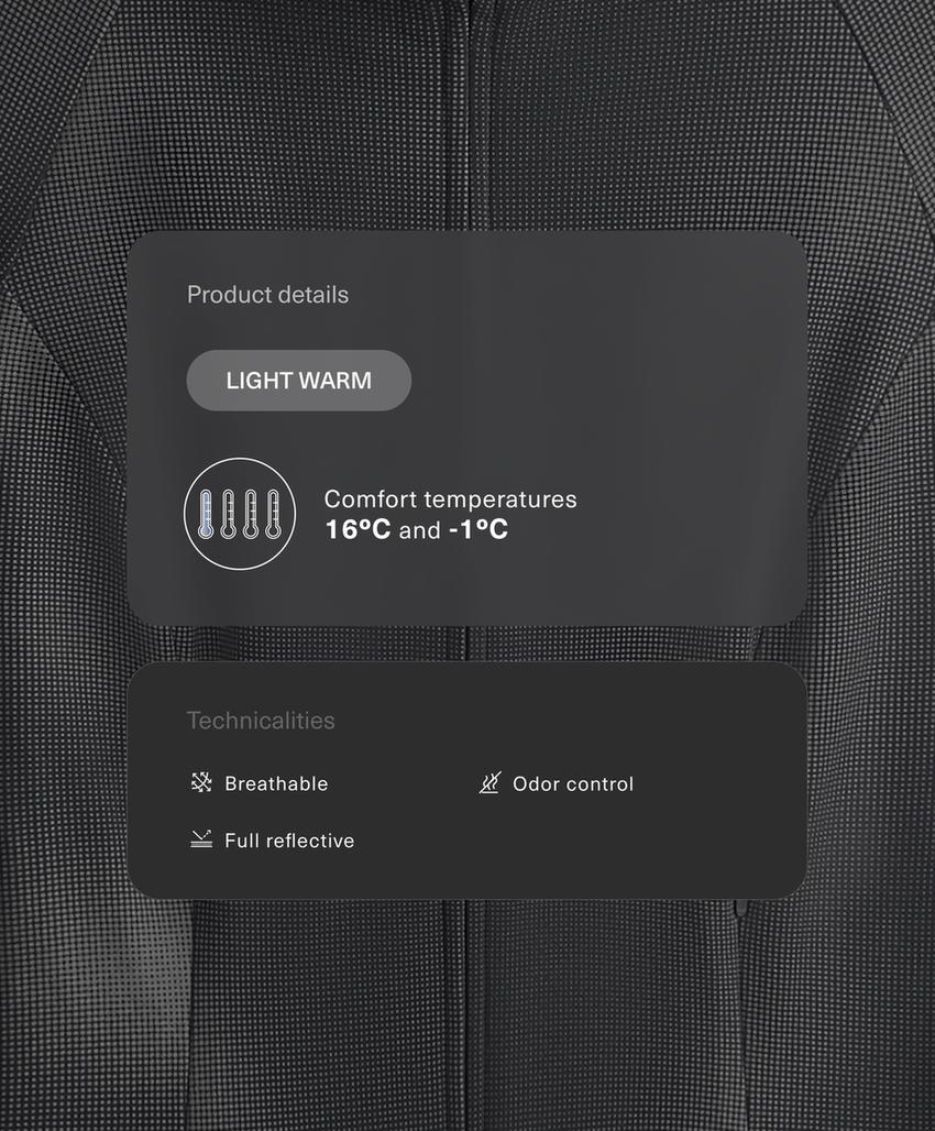 Light warm reflective technical jacket