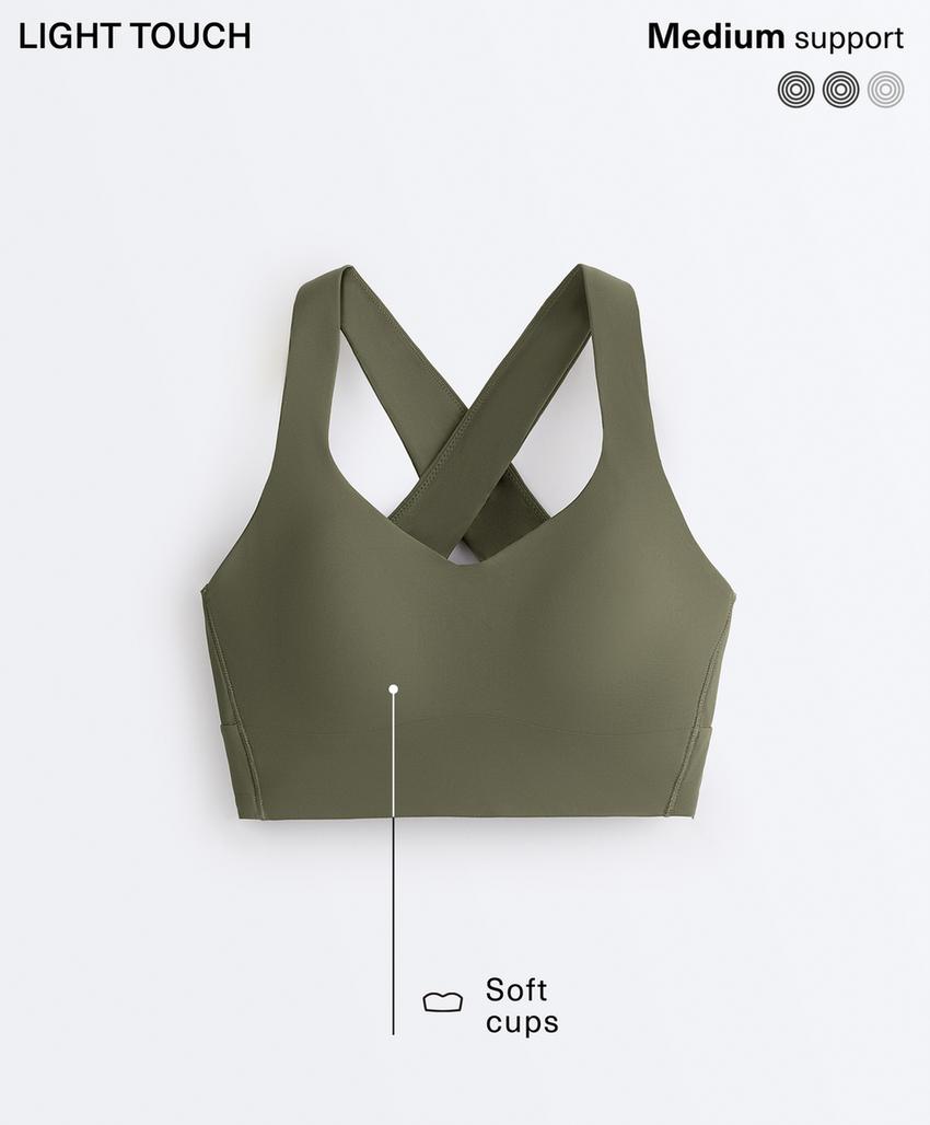 Light Touch medium-support crossover back bra