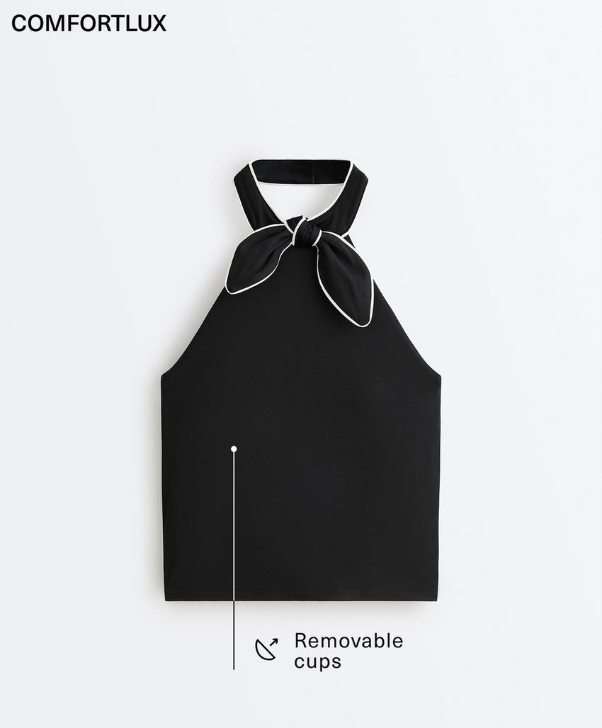 Топ с бантом на шее comfortlux