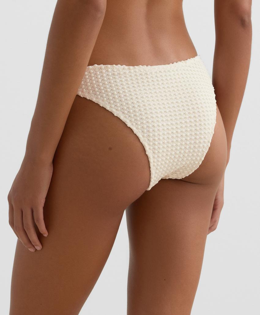 Трусы для бикини среднего покрытия с узором пузырькового крючка u-образного выреза