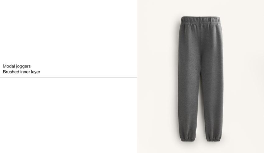 Мягкие джоггеры из меланжевого модала