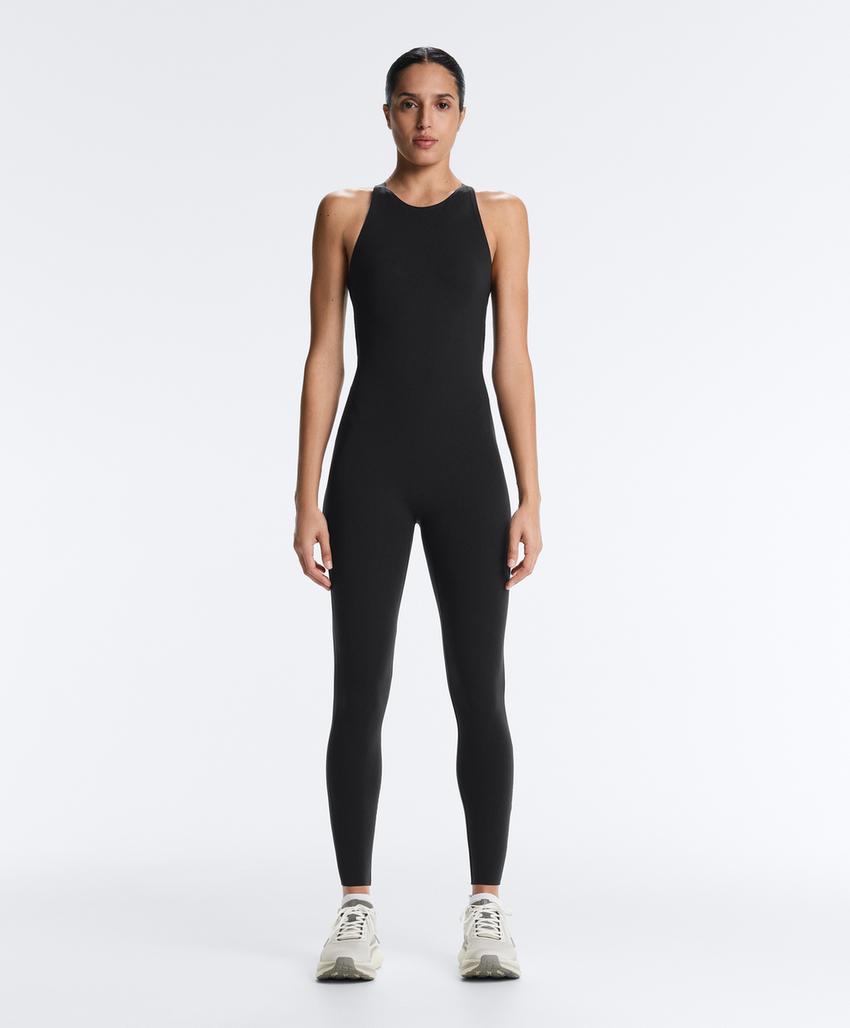 Длинный компрессионный комбинезон с галтерным верхом