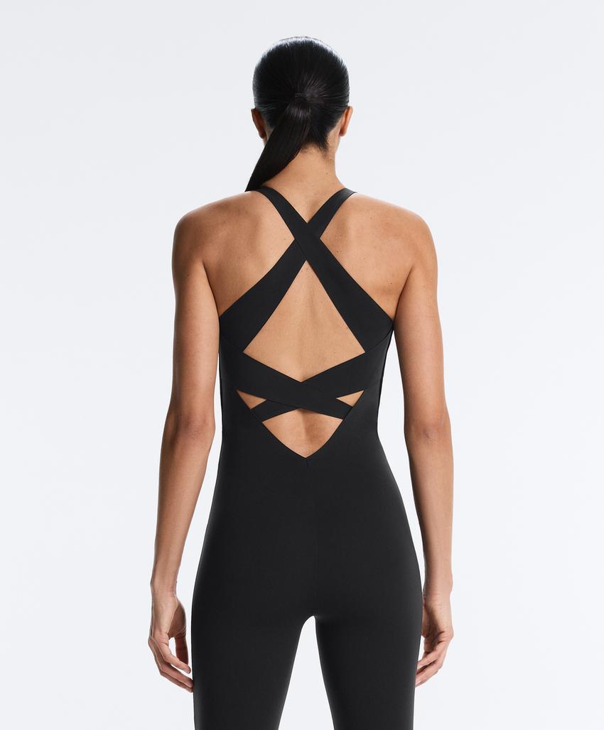 Длинный компрессионный комбинезон с галтерным верхом