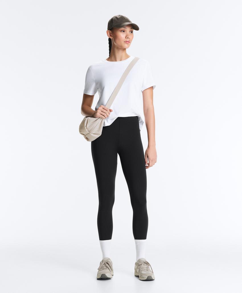 Леггинсы с высокой посадкой и v-образным разрезом на щиколотке 65 см