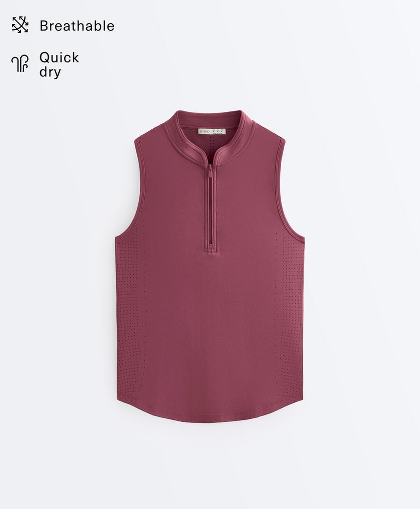 Майка без рукавов с застежкой на половину