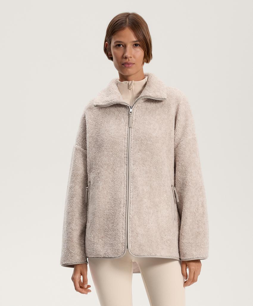 Джинсовая куртка с искусственным мехом в стиле oversize