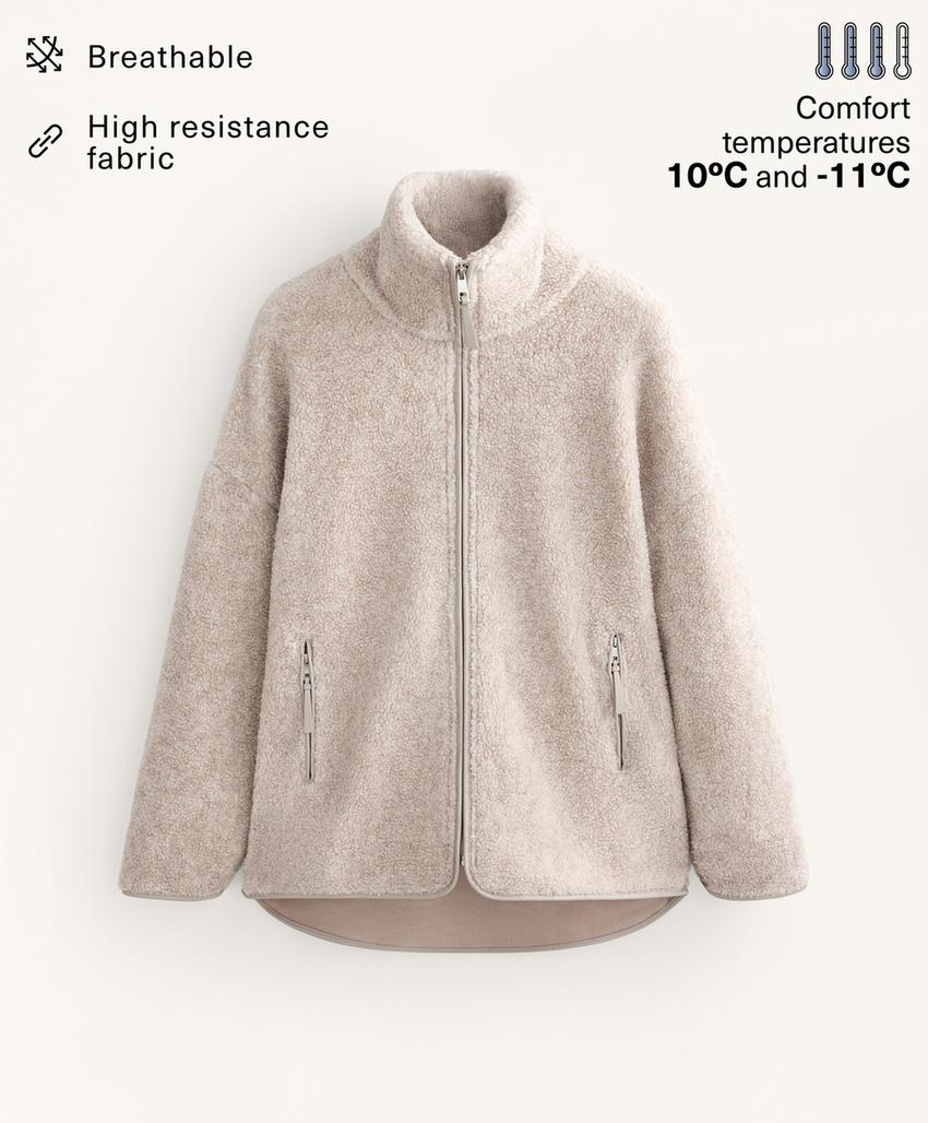 Джинсовая куртка с искусственным мехом в стиле oversize