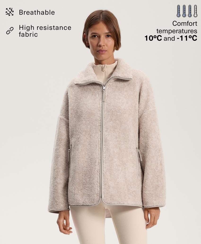 Джинсовая куртка с искусственным мехом в стиле oversize