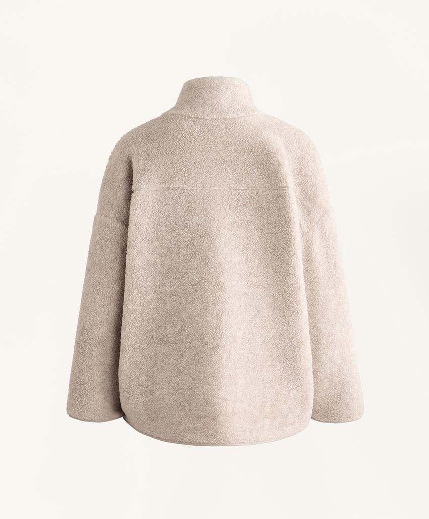 Джинсовая куртка с искусственным мехом в стиле oversize