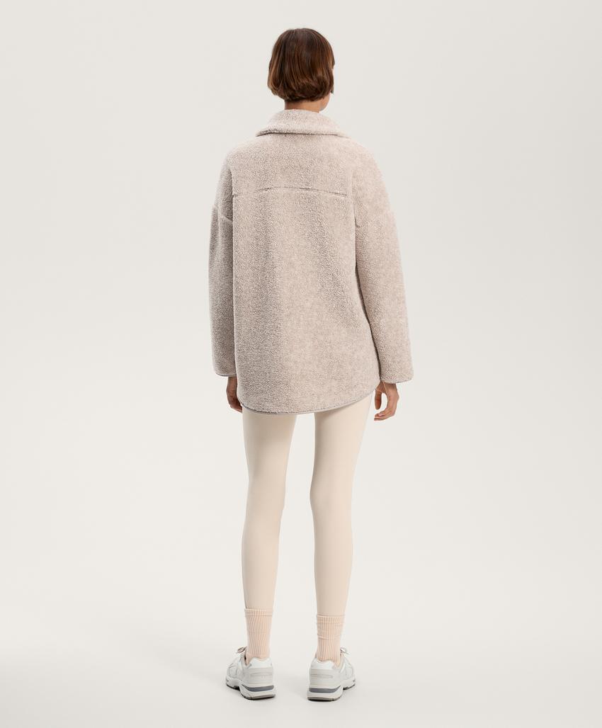 Джинсовая куртка с искусственным мехом в стиле oversize