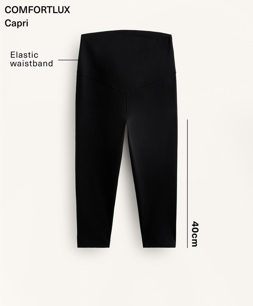 Комфортные беременные леггинсы длиной до колена comfortlux 40 см