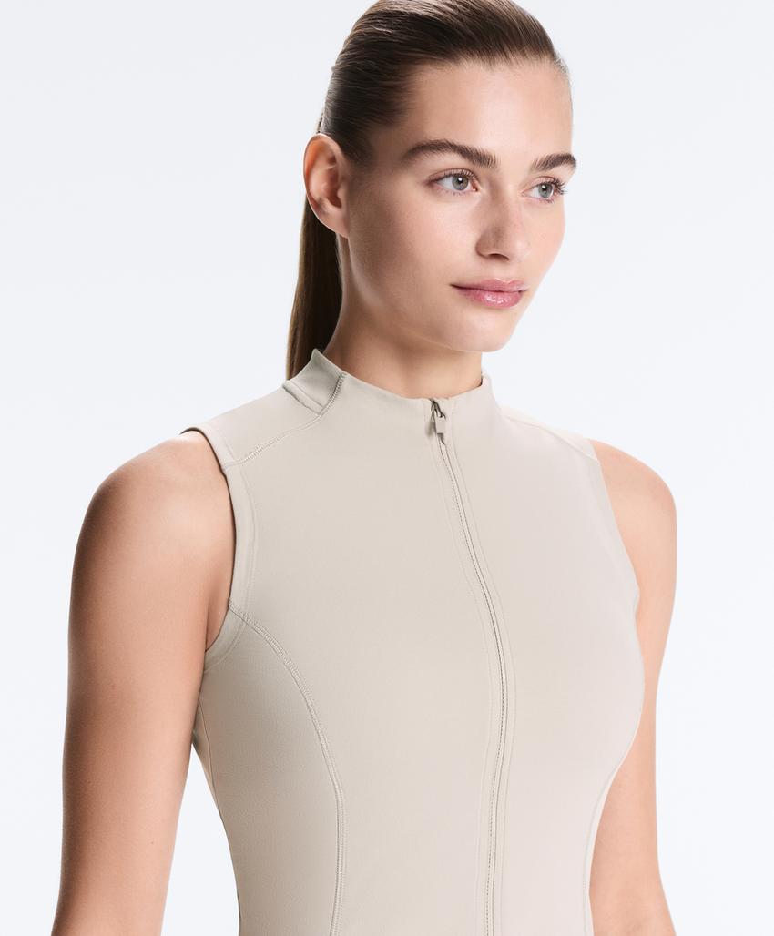 Майка без рукавов с молнией