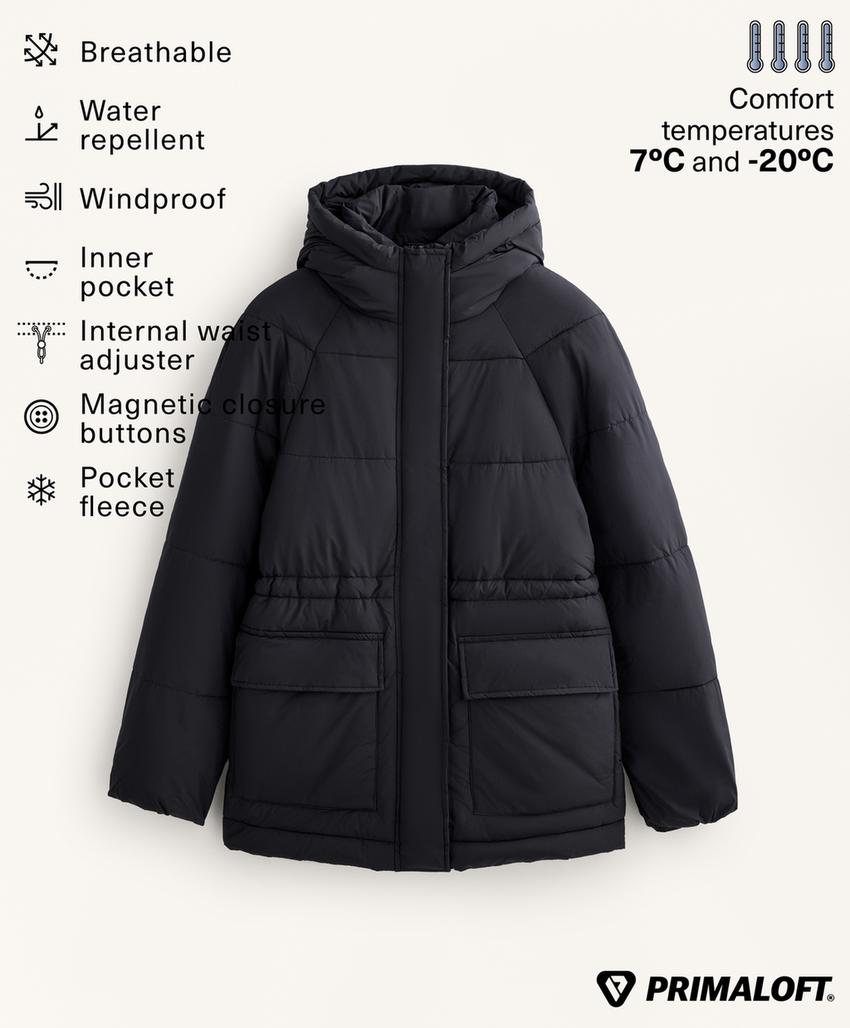 Утепленная куртка с водоотталкивающим покрытием primaloft®