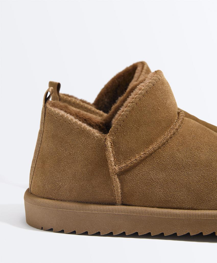 Кожаные ботинки до щиколотки