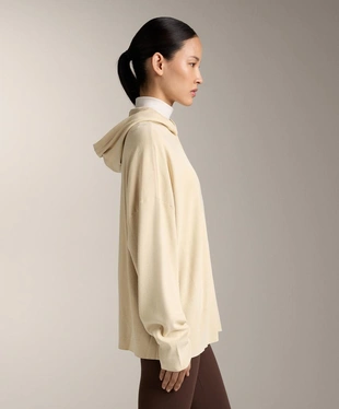 Длинная вязаная куртка с капюшоном- Заказать в России