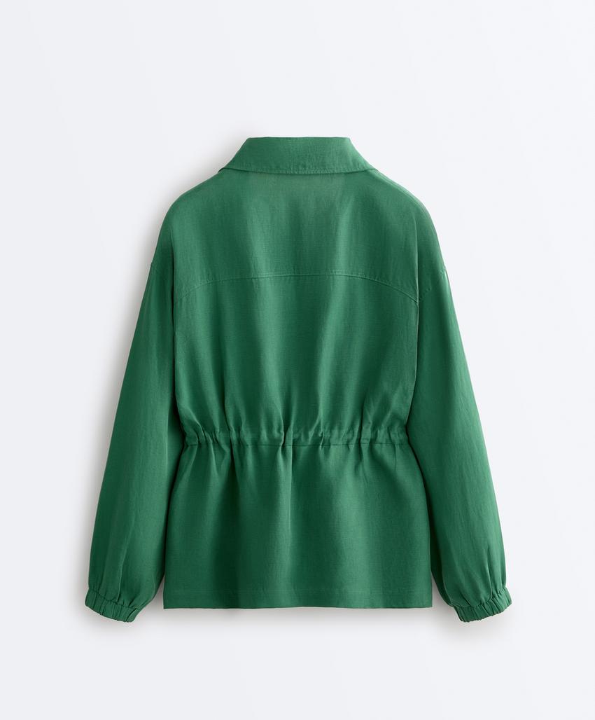 Пиджак с завышенной талией из смеси ленселла и 24% льна