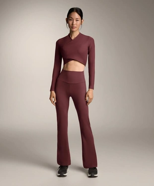 Брюки клеш в рубчик COMFORTLUX с завышенной талией- Заказать в России