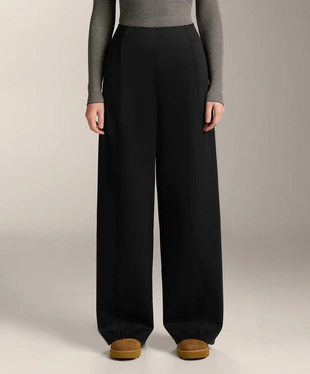 Широкие брюки HIGH RISE с эффектом неопрена- Заказать в России