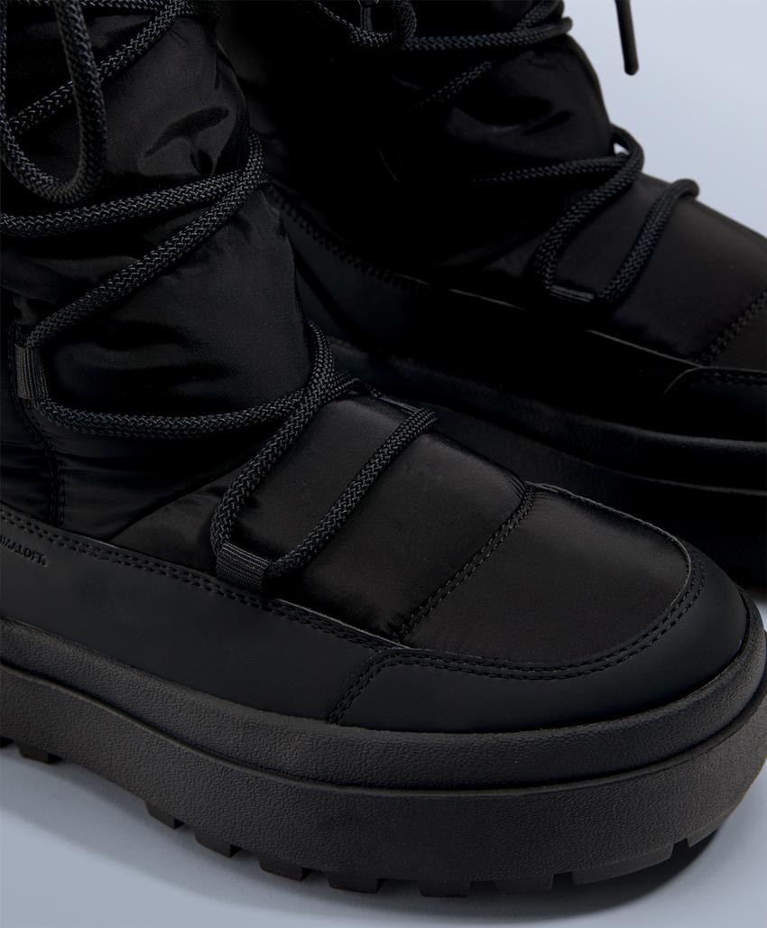 Сапоги апрès-ски с меховым воротником на шнуровке