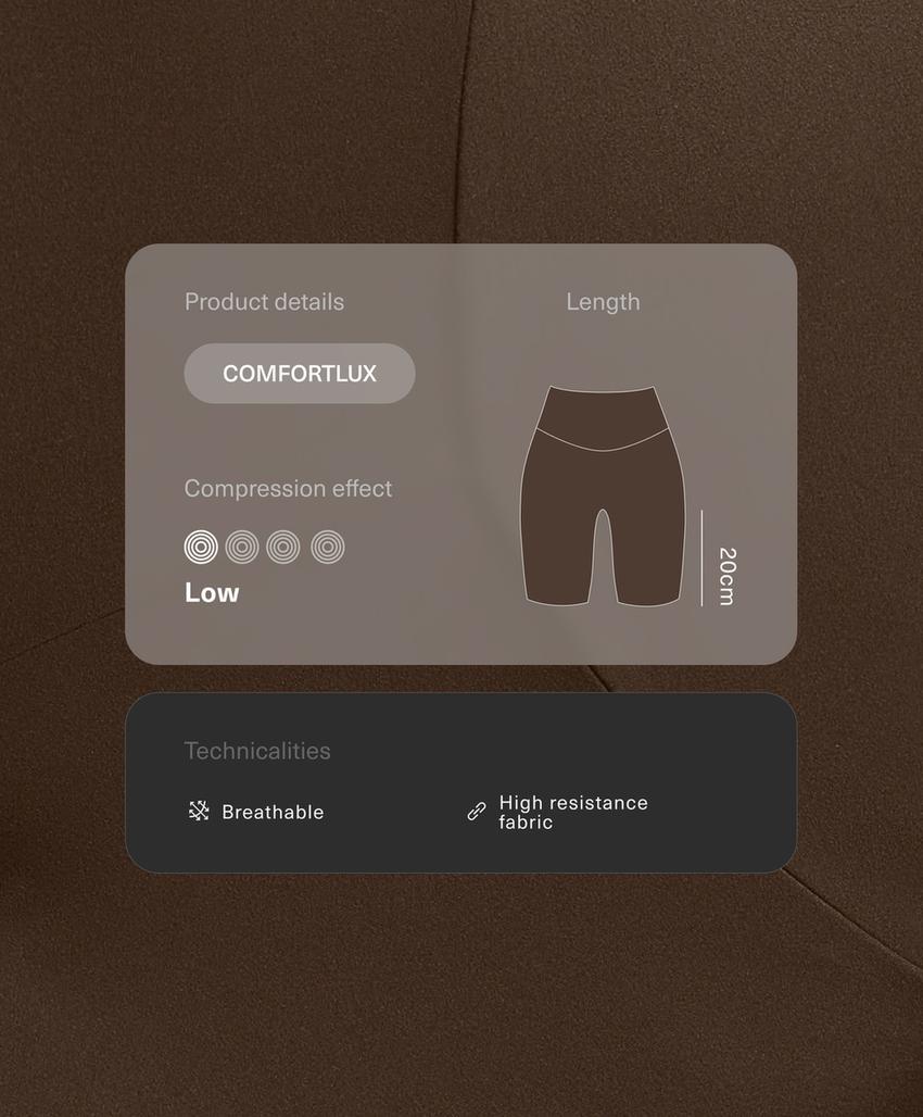 Леггинсы байкерские comfortlux с высокой посадкой 20 см