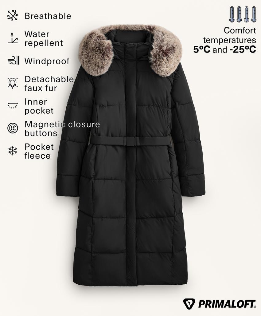 Водоотталкивающее утепленное пальто Primaloft®