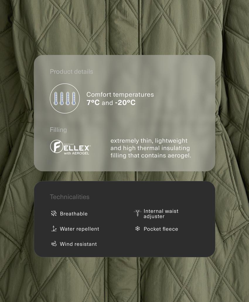 Water-repellent FELLEX® AEROGEL padded jacket