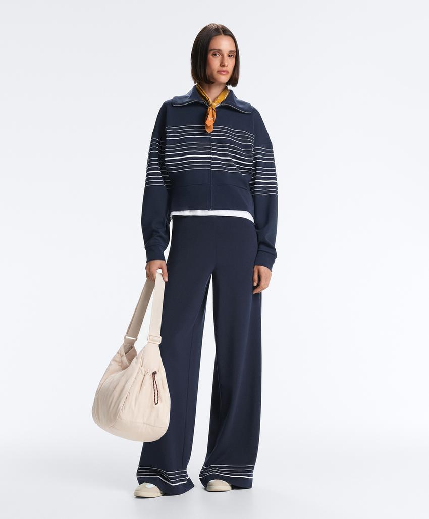 Морской жакет в полоску из мягкого волокна модала