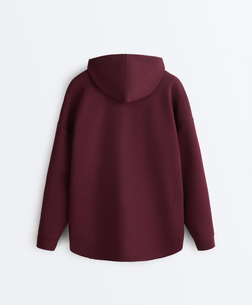 Куртка-Oversize с капюшоном из пике с хлопком