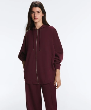 Куртка-OVERSIZE с капюшоном из пике с хлопком- Заказать в России