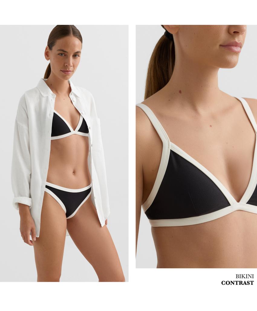 Бикини топ с контрастной отделкой