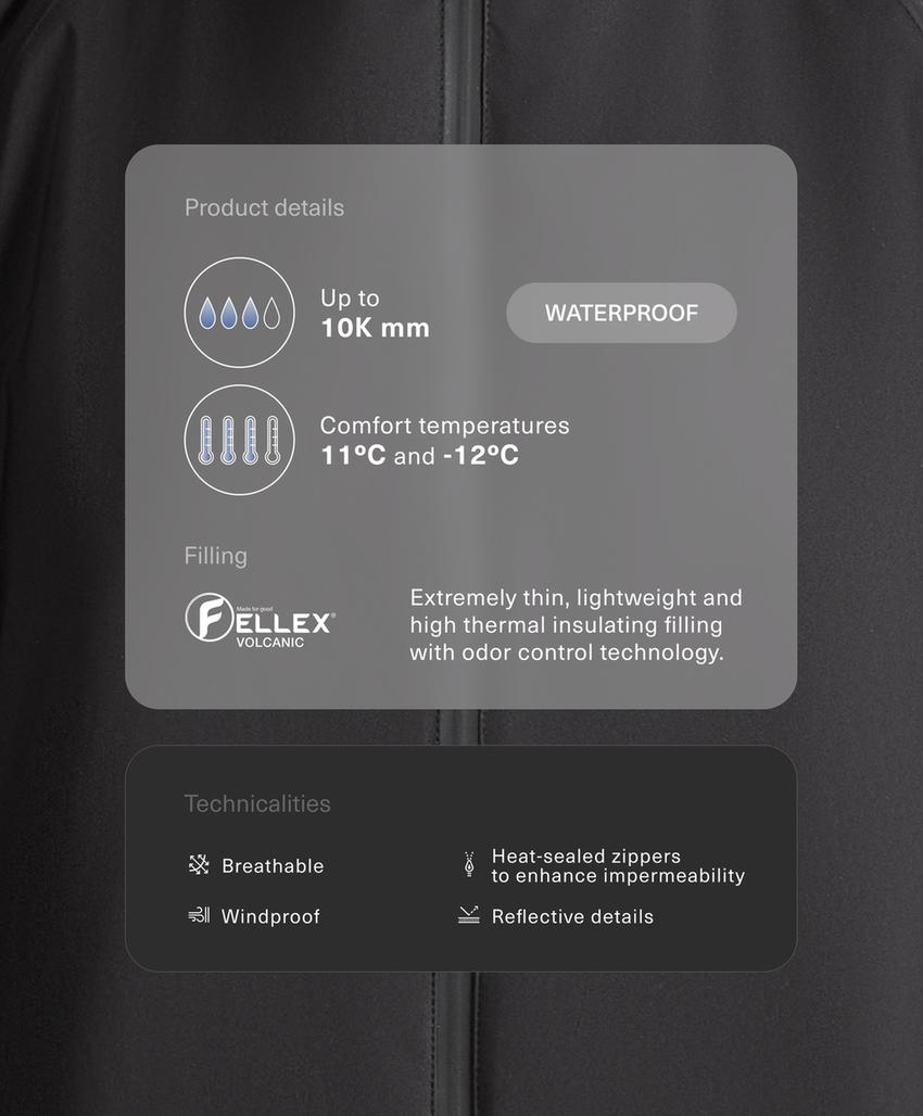 Техническая куртка с утеплителем fellex® volcanic 10k waterproof