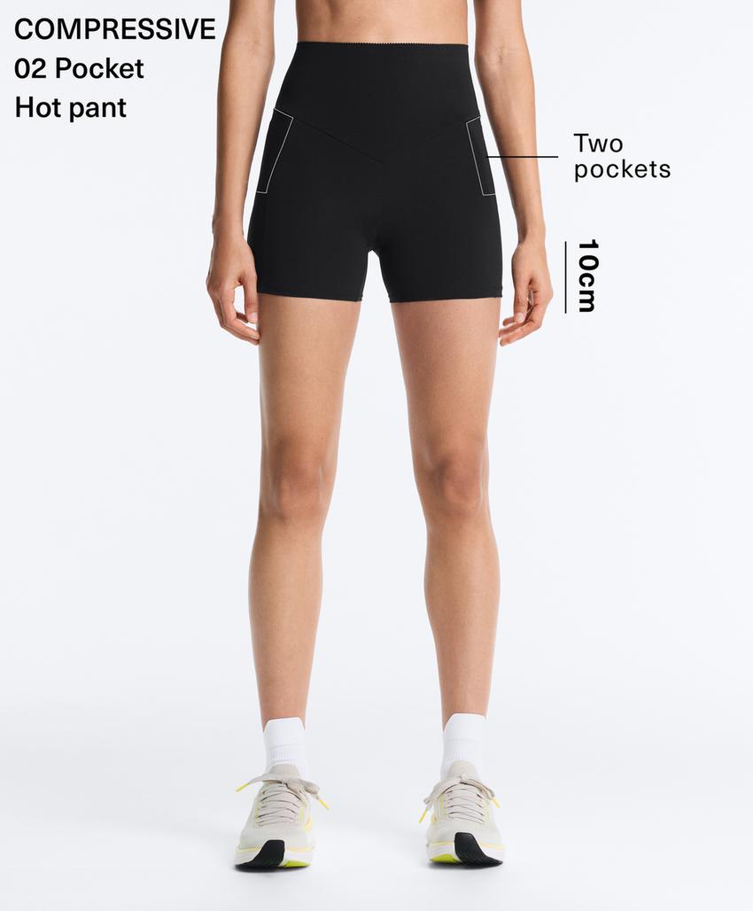 Высокие компрессионные шорты с карманами 10 см