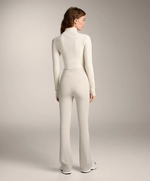 Теплые брюки клеш с высокой посадкой и карманами- Заказать в России