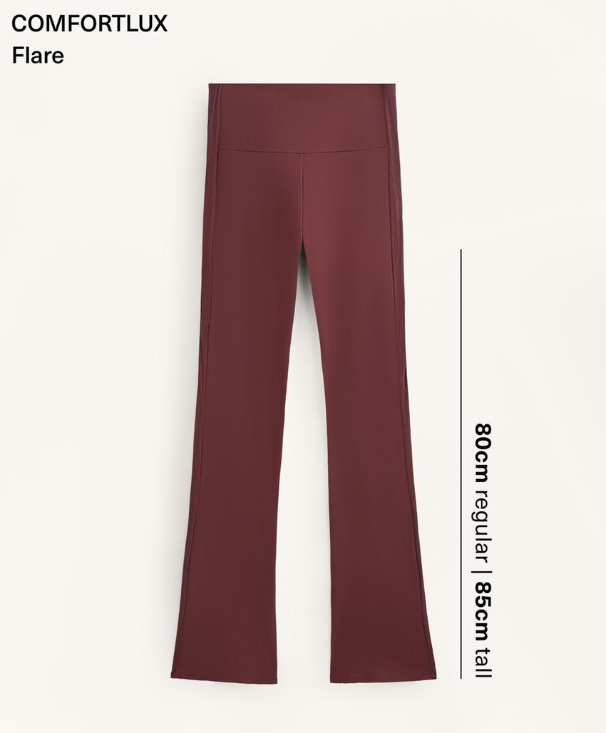 Брюки с высокой посадкой и широкими штанинами из мягкого ребристого материала comfortlux