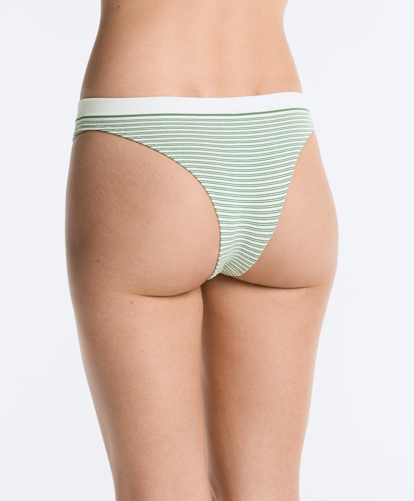 3 трусиков-бразильянок из пике из полиамидного смесового волокна