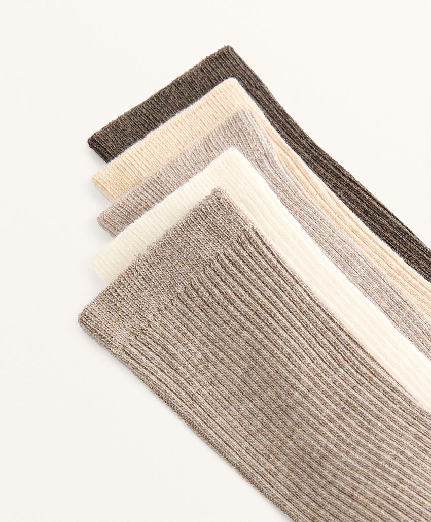 Набор из 5 пар классических носков из хлопка