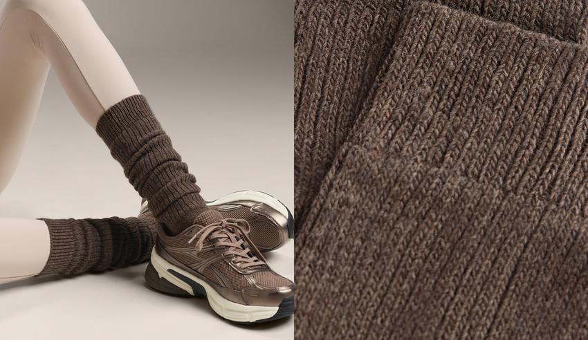 Длинные носки из 18% кашемира и 13% шерсти