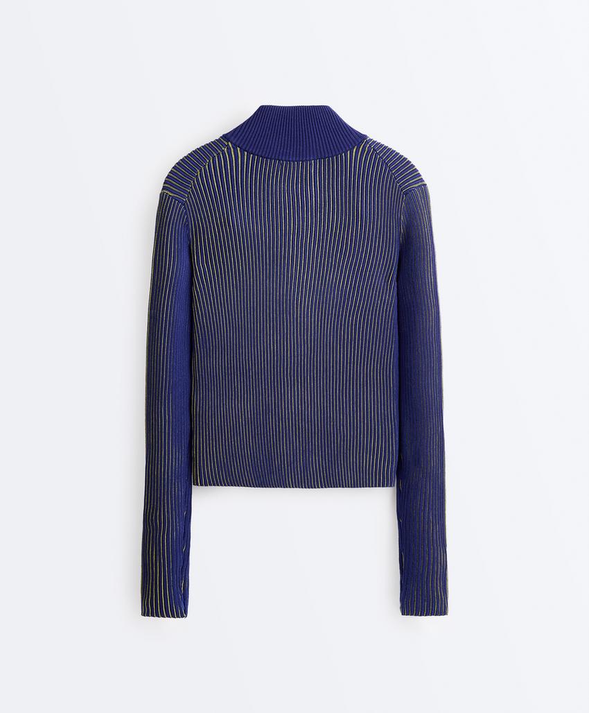 Облегающий жакет из ребристого трикотажа
