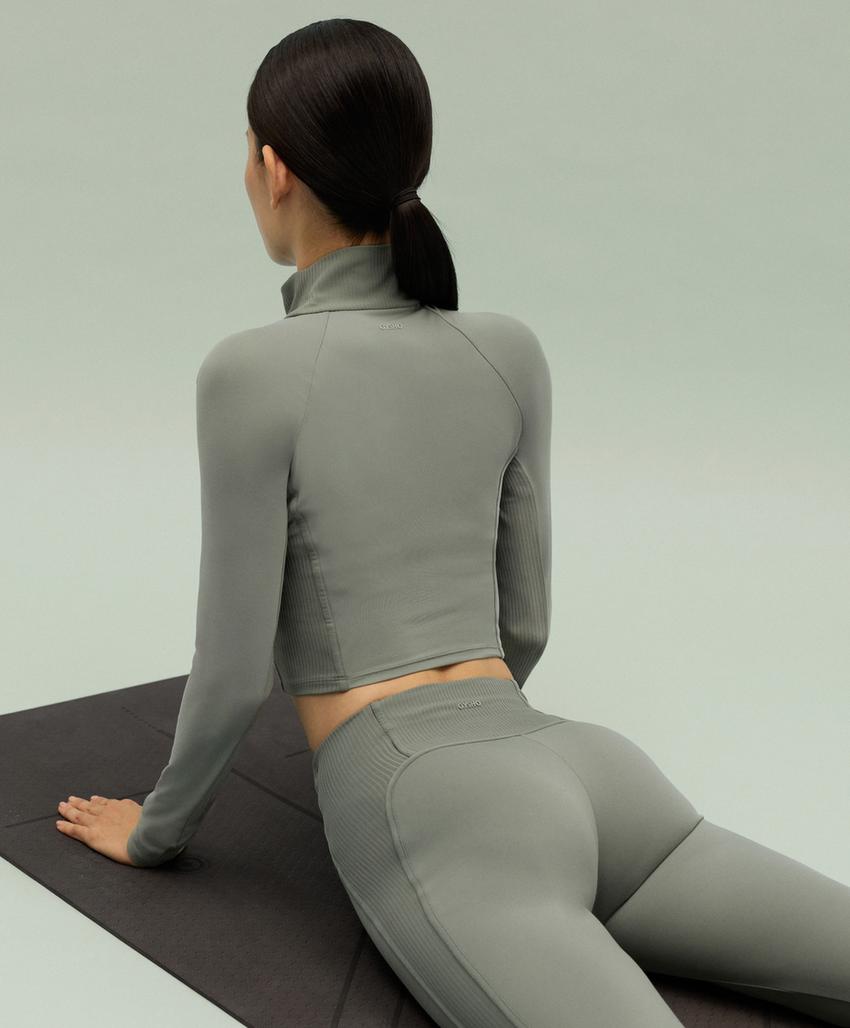 Леггинсы с высокой посадкой и ребристой фактурой до щиколотки comfortlux