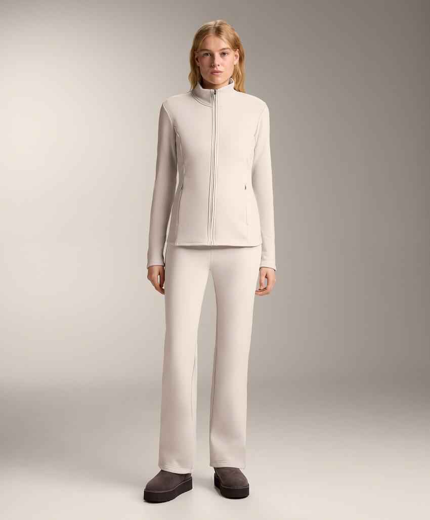 Брюки bootcut с высокой посадкой и утеплением