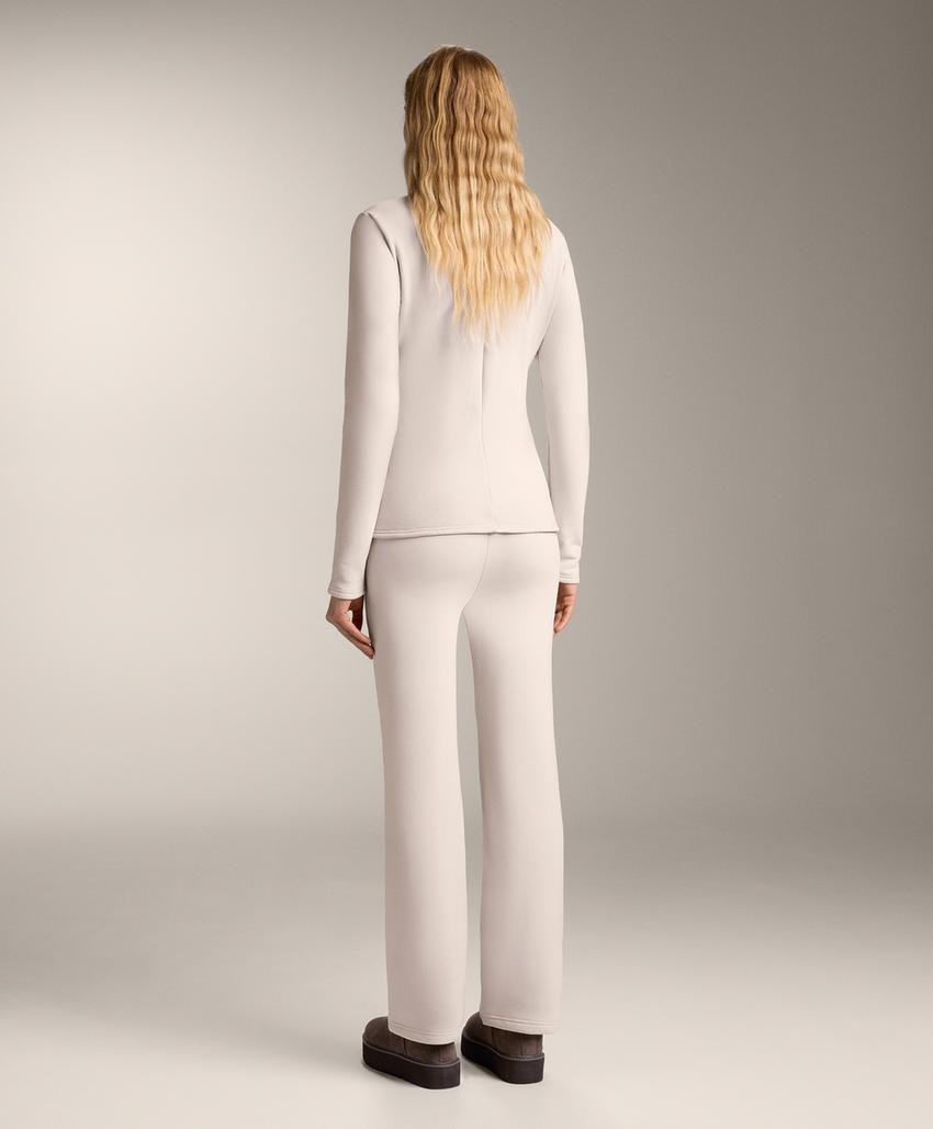 Брюки bootcut с высокой посадкой и утеплением