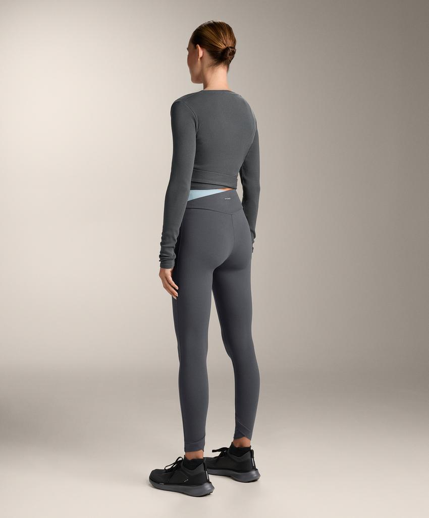 Футболка из ребристого хлопкового микса с завязкой