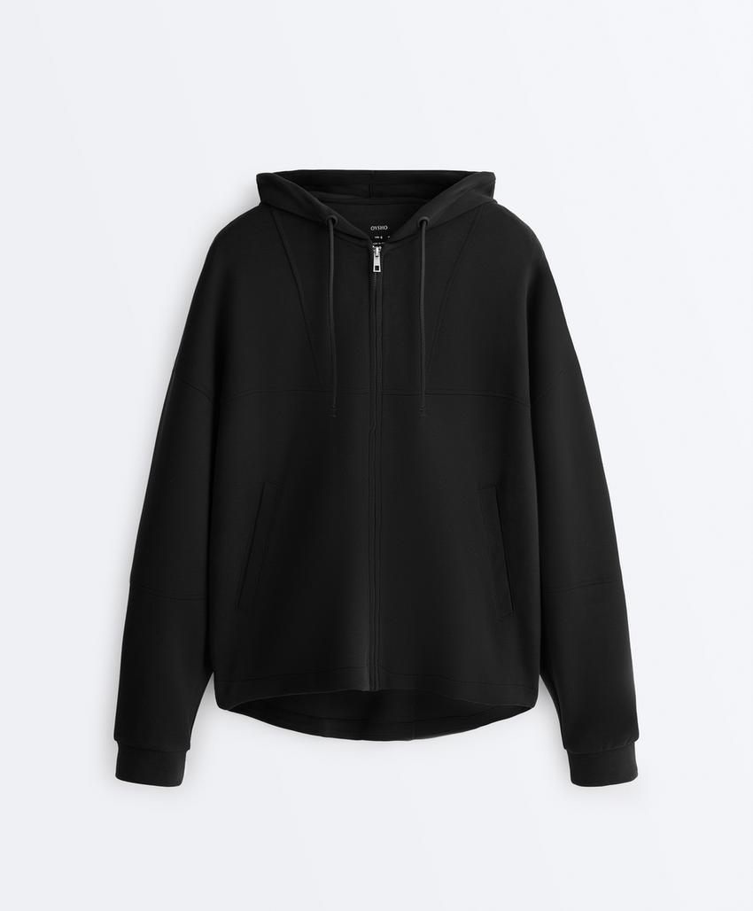 Пальто с капюшоном из мягкого модала