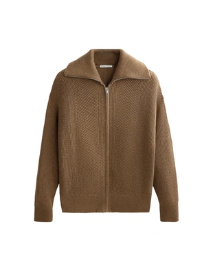 Вязаная куртка с отложным воротником- Заказать в России