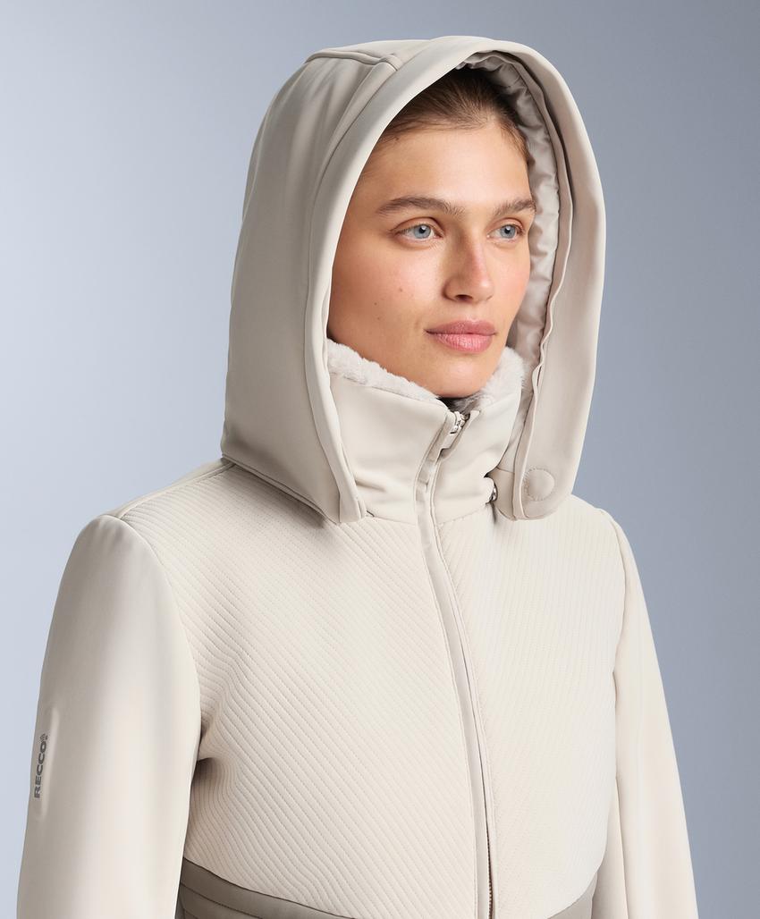 Приталенная водостойкая лыжная куртка Primaloft® SKI с цветными вставками